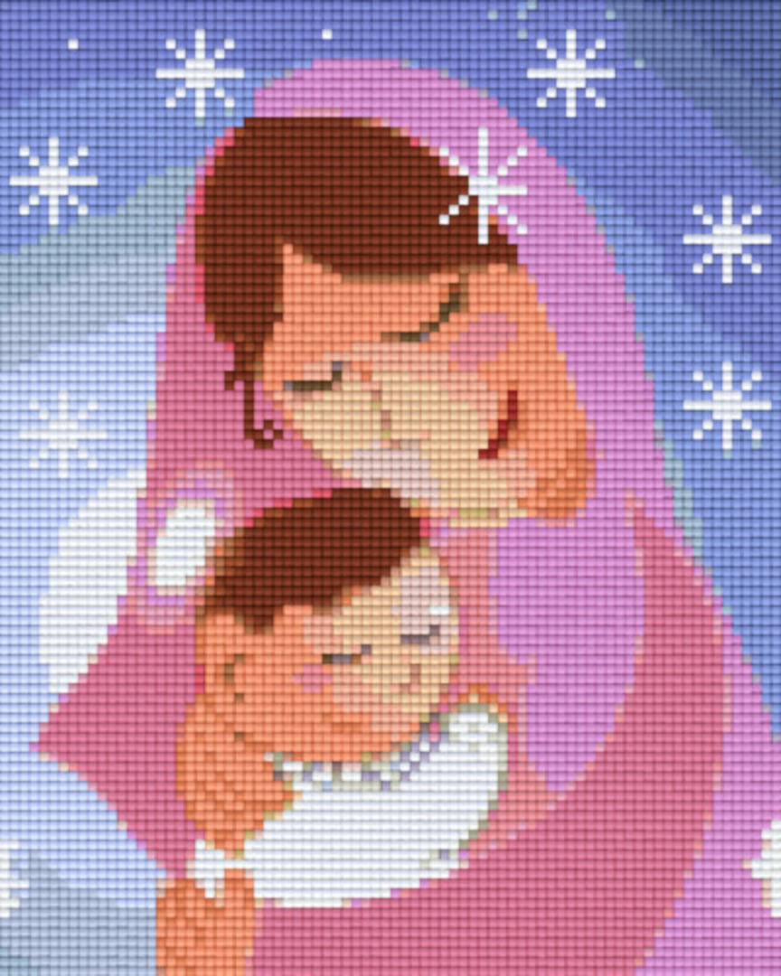 Mother And Child Four [4] Baseplatge PixelHobby Mini-mosaic Art Kit image 0